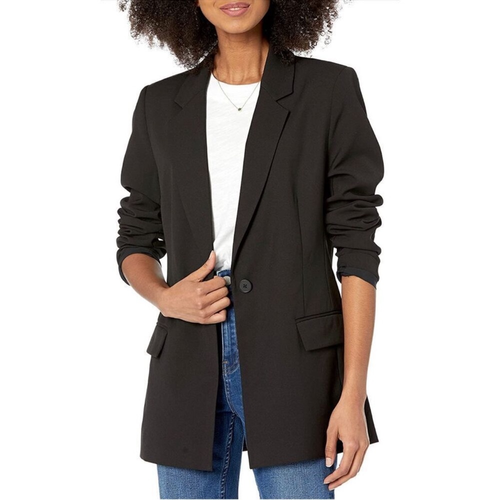 The Drop Women’s Blake Long Blazer in Black Size M NWOT